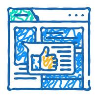 design critique ux ui icon doodle illustration vector