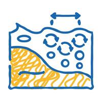 current generator tidal power icon doodle illustration vector