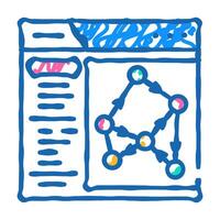 knowledge graph seo icon doodle illustration vector