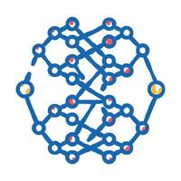 algorithm quantum technology icon doodle illustration vector