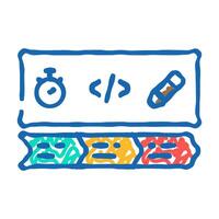 core web vitals seo icon doodle illustration vector