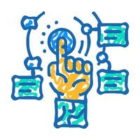 cutting edge technology tech enthusiast icon doodle illustration vector