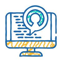 open source tech enthusiast icon doodle illustration vector