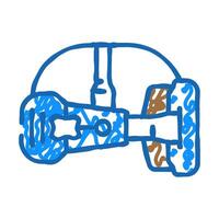 cutting edge design tech enthusiast icon doodle illustration vector