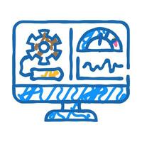 performance testing analyst icon doodle illustration vector