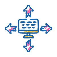 system deployment analyst icon doodle illustration vector