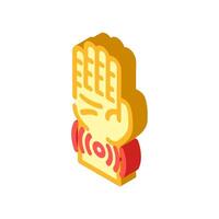 pressure point acupuncture isometric icon illustration vector