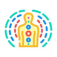 spiral acupuncture color icon illustration vector