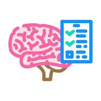 checklist brainstorm color icon illustration vector