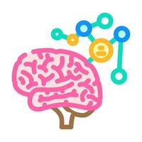 mind map brainstorm color icon illustration vector