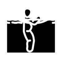 swimming pregnant fitness glyph icon illustration vector