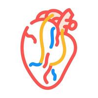 heart bypass surgery color icon illustration vector