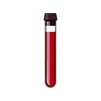 diagnostics blood test vial cartoon illustration vector