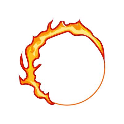inferno circle fire cartoon illustration