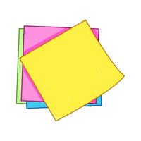 list memo paper cartoon illustration vector