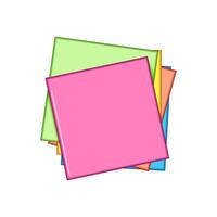 scribble memo paper cartoon illustration vector