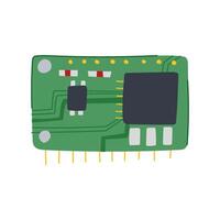 circuit microcontroller cartoon illustration vector