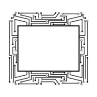 lithography microchip frame cartoon illustration vector