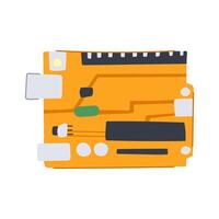 computer microcontroller cartoon illustration vector
