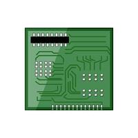 technology microcontroller cartoon illustration vector