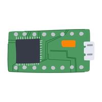 technology microcontroller cartoon illustration vector