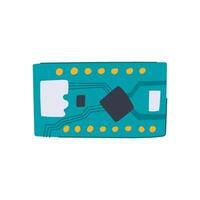 microchip microcontroller cartoon illustration vector
