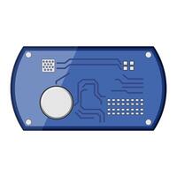 computer microcontroller cartoon illustration vector
