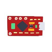 processor microcontroller cartoon illustration vector