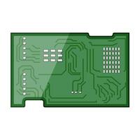 microchip microcontroller cartoon illustration vector