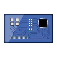 isometric microcontroller cartoon illustration vector