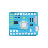 abstract microcontroller cartoon illustration vector