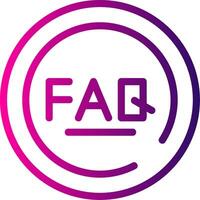 FAQ Line Gradient vector