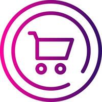 Cart Line Gradient vector