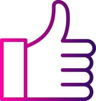 Thumbs Up Line Gradient vector
