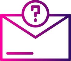 Question Mark Line Gradient vector