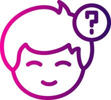 Question mark Line Gradient vector