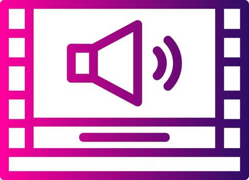 Audio description Line Gradient vector