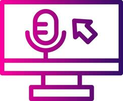 Voice commands Line Gradient vector