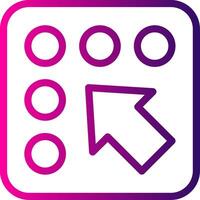 Braille support Line Gradient vector