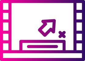 Closed captioning Line Gradient vector