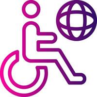Accessibility Line Gradient vector