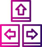 Keyboard navigation Line Gradient vector
