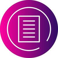 Terms of Service Glyph Gradient vector