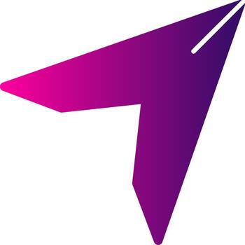 enviar glifo degradado vector