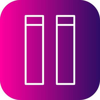 pausa glifo degradado vector