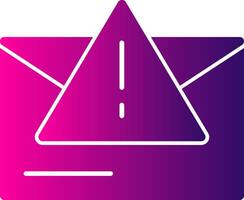 Warning Triangle Glyph Gradient vector