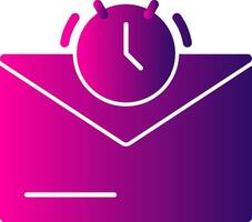 Alarm Clock Glyph Gradient vector