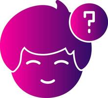 Question mark Glyph Gradient vector