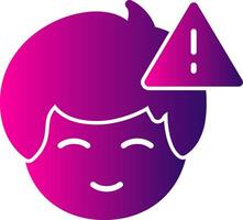 Error or warning symbol Glyph Gradient vector