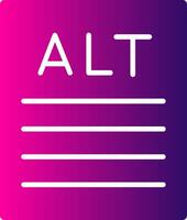 Alt text Glyph Gradient vector